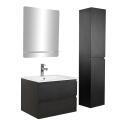 Ensemble meuble simple vasque 60 cm + robinet PIXE + miroir SORRENTO + Colonne SORRENTO