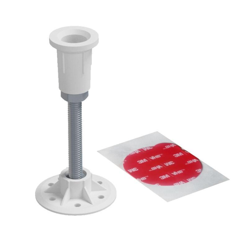 Lot de 8 pieds pour receveur de douche 8-11cm - Ajustables en hauteur