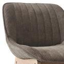 Lot de chaises d'îlot et bar en chêne et assise tissu velours côtelé 65cm