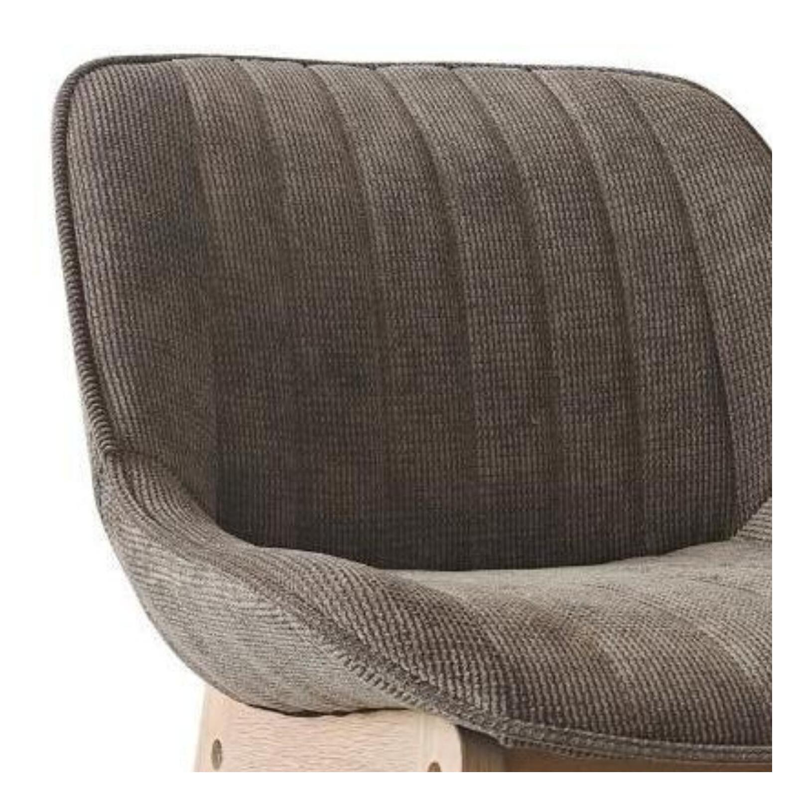 Lot de chaises d'îlot et bar en chêne et assise tissu velours côtelé 65cm