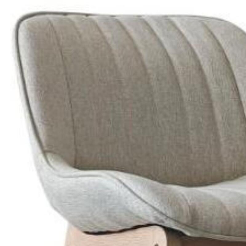 Lot de chaises d'îlot et bar en chêne et assise tissu 65cm