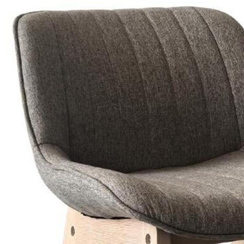 Lot de chaises d'îlot et bar en chêne et assise tissu 65cm