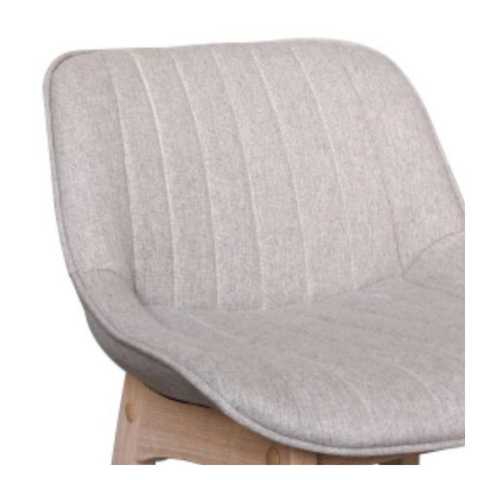 Lot de chaises d'îlot et bar en chêne et assise tissu H65cm