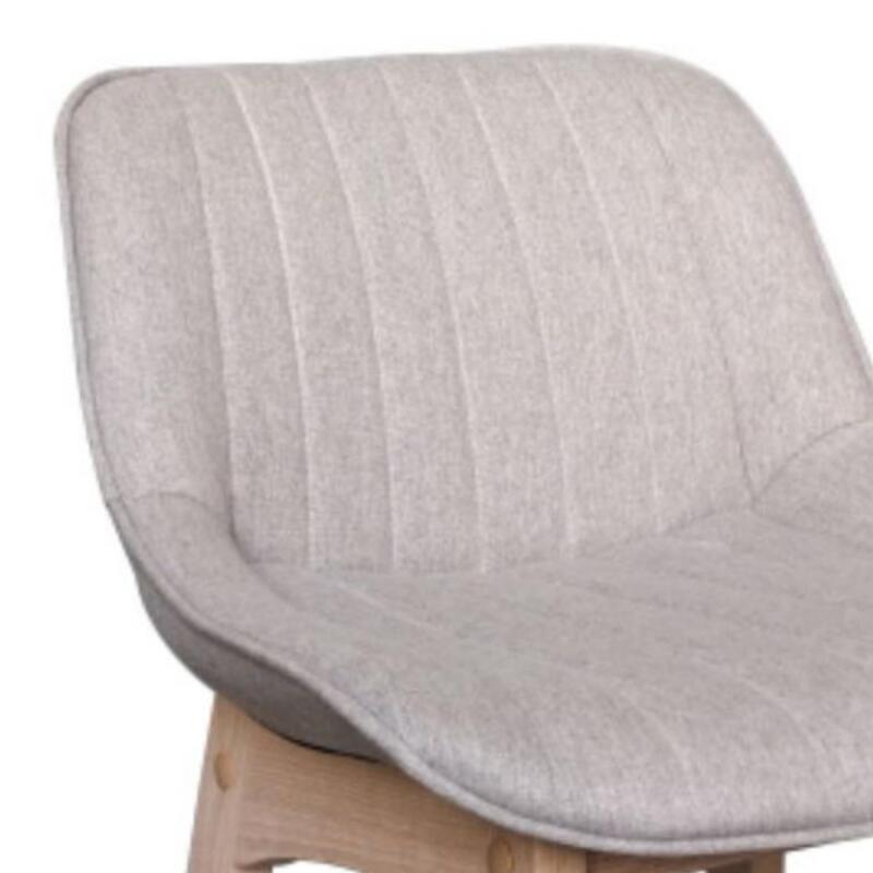 Lot de chaises d'îlot et bar en chêne et assise tissu H65cm