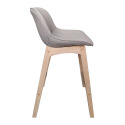 Lot de chaises d'îlot et bar en chêne et assise tissu H65cm