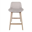 Lot de chaises d'îlot et bar en chêne et assise tissu H65cm