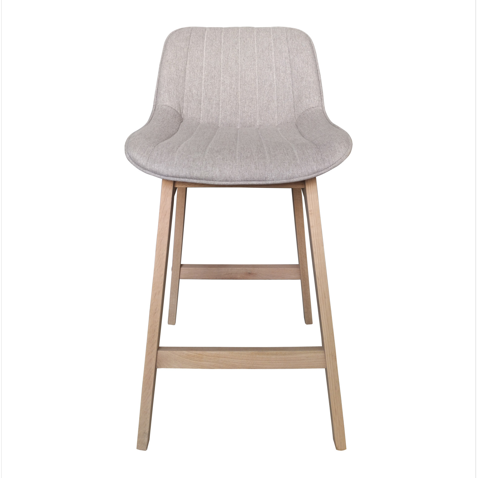 Lot de chaises d'îlot et bar en chêne et assise tissu H65cm