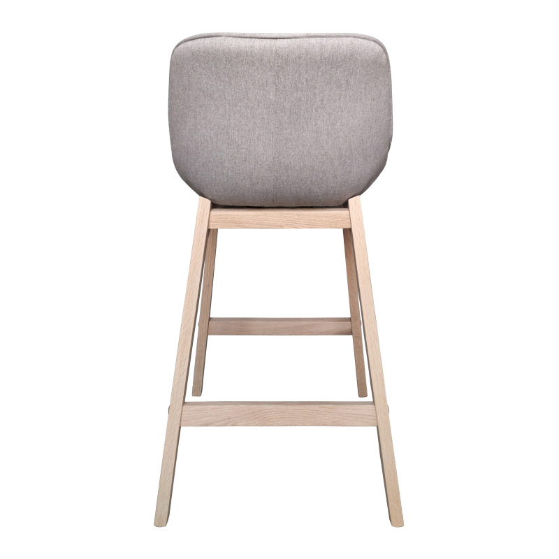 Lot de chaises d'îlot et bar en chêne et assise tissu H65cm