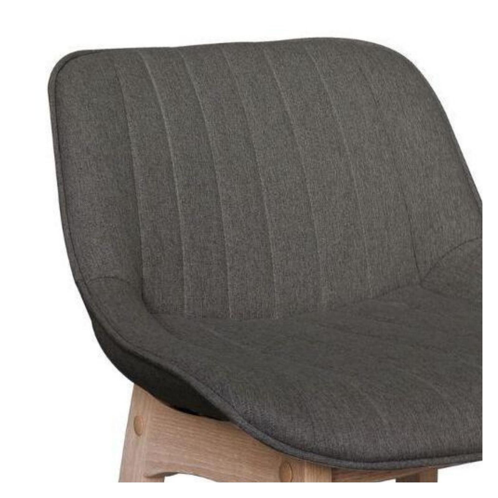 Lot de chaises d'îlot et bar en chêne et assise tissu H65cm