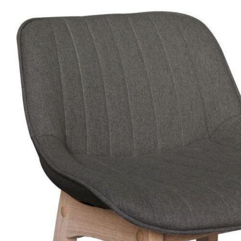 Lot de chaises d'îlot et bar en chêne et assise tissu H65cm