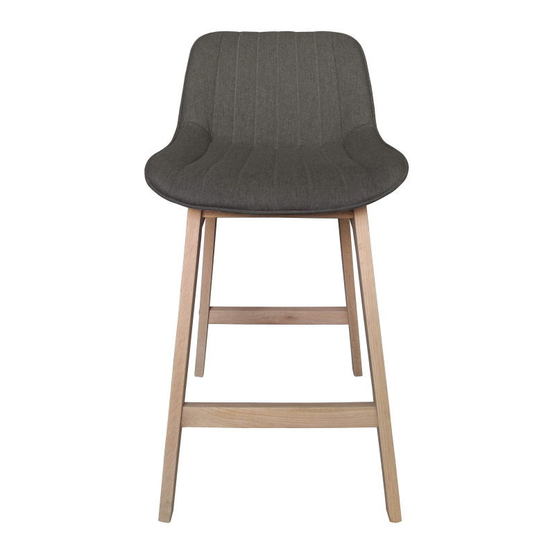 Lot de chaises d'îlot et bar en chêne et assise tissu H65cm