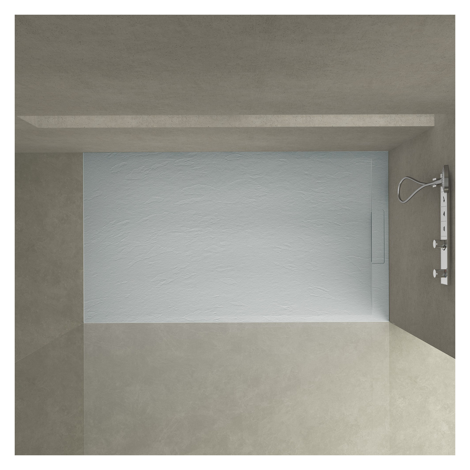 Receveur de douche aspect ardoise extra-plat 140x90cm