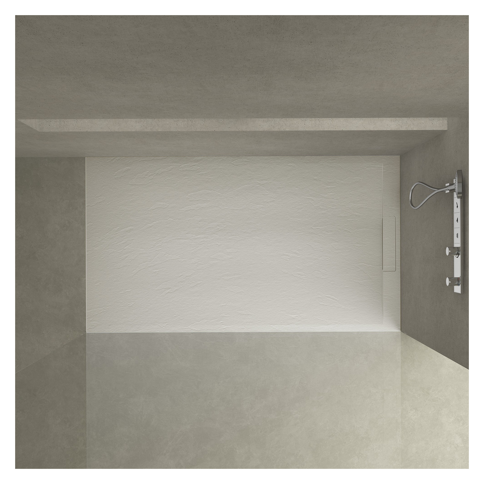 Receveur de douche aspect ardoise extra-plat 120x90cm