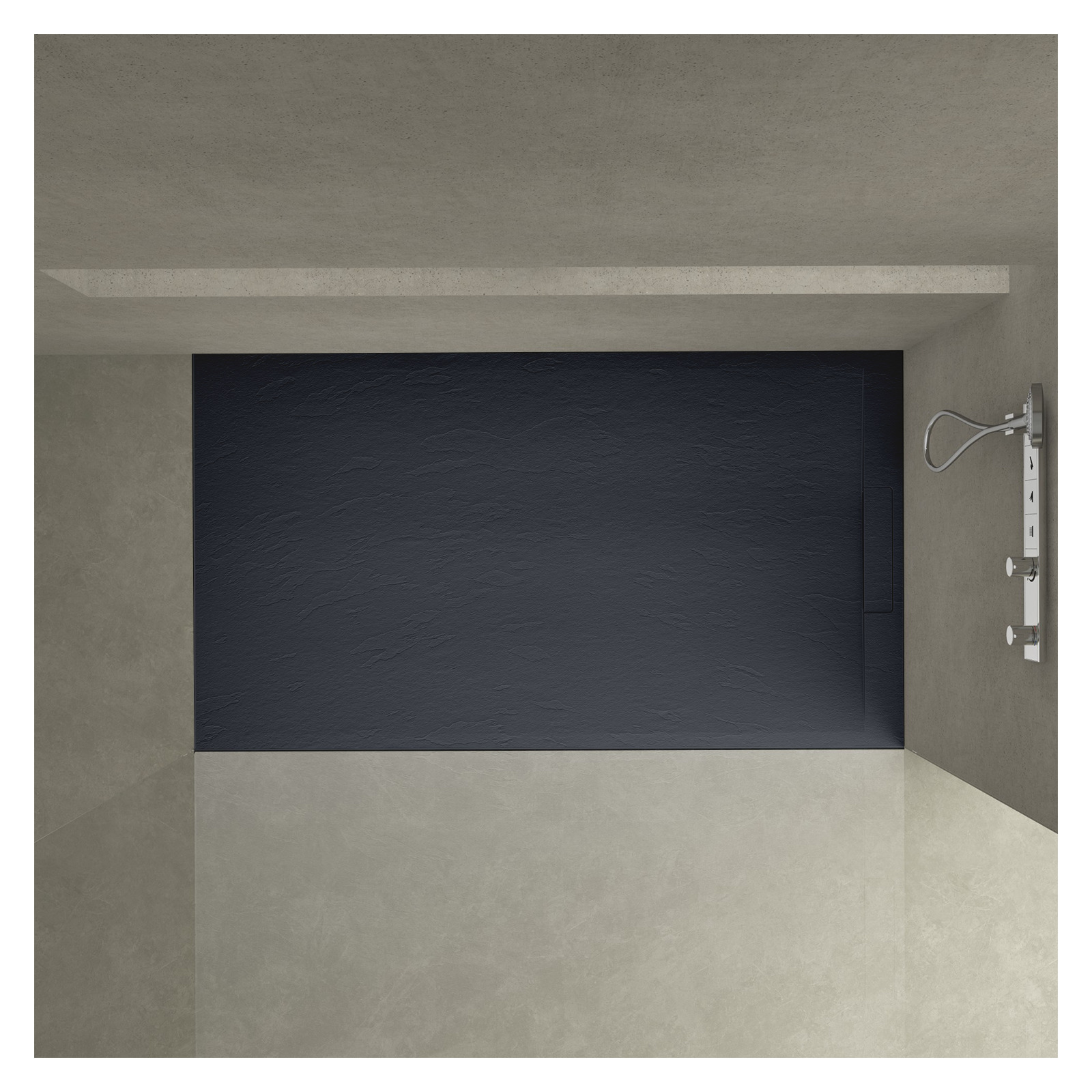 Receveur de douche aspect ardoise extra-plat 120x80cm
