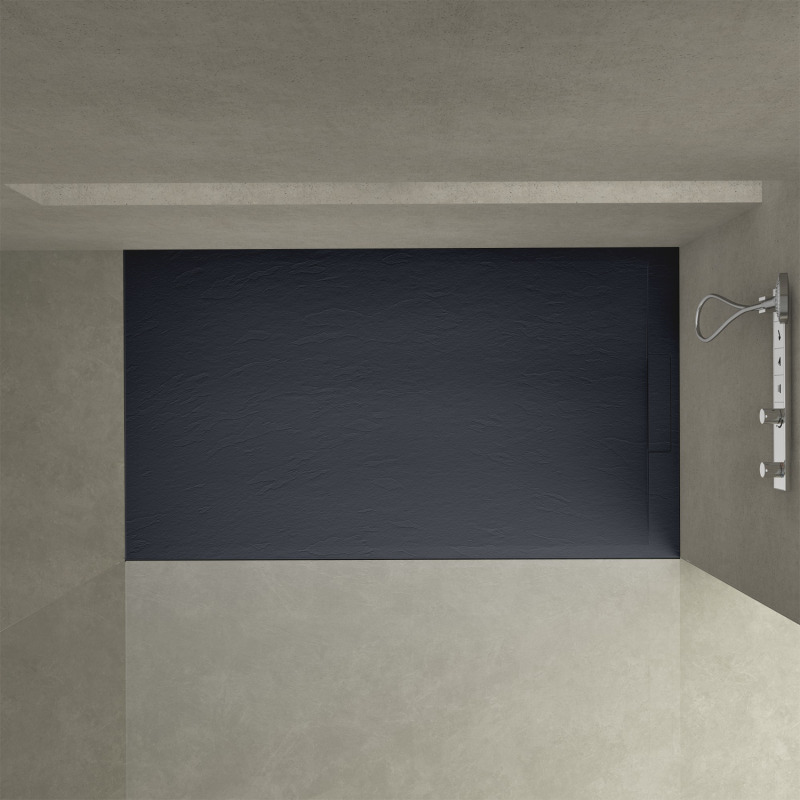 Receveur de douche aspect ardoise extra-plat 120x80cm
