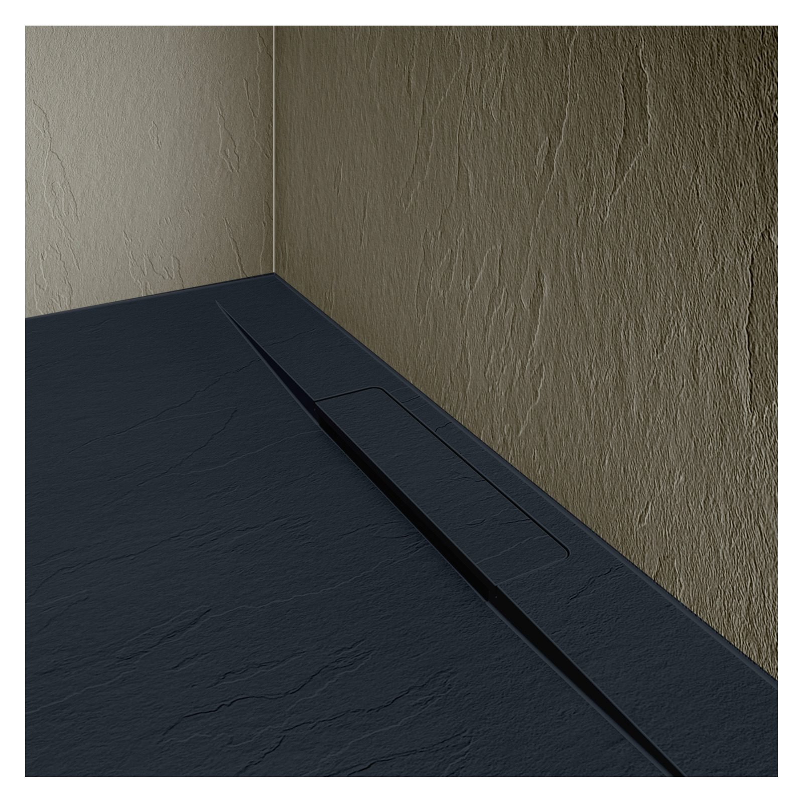 Receveur de douche aspect ardoise extra-plat 120x80cm