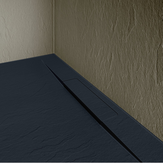 Receveur de douche aspect ardoise extra-plat 100x80cm
