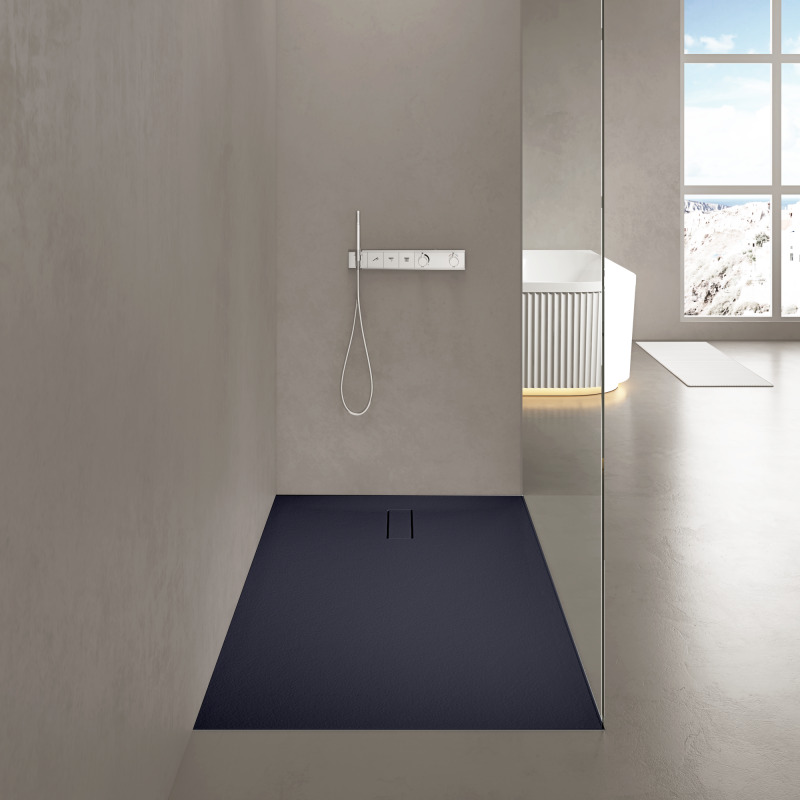 Receveur de douche aspect pierre extra-plat 120x80cm