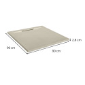 Receveur de douche aspect pierre extra-plat sable