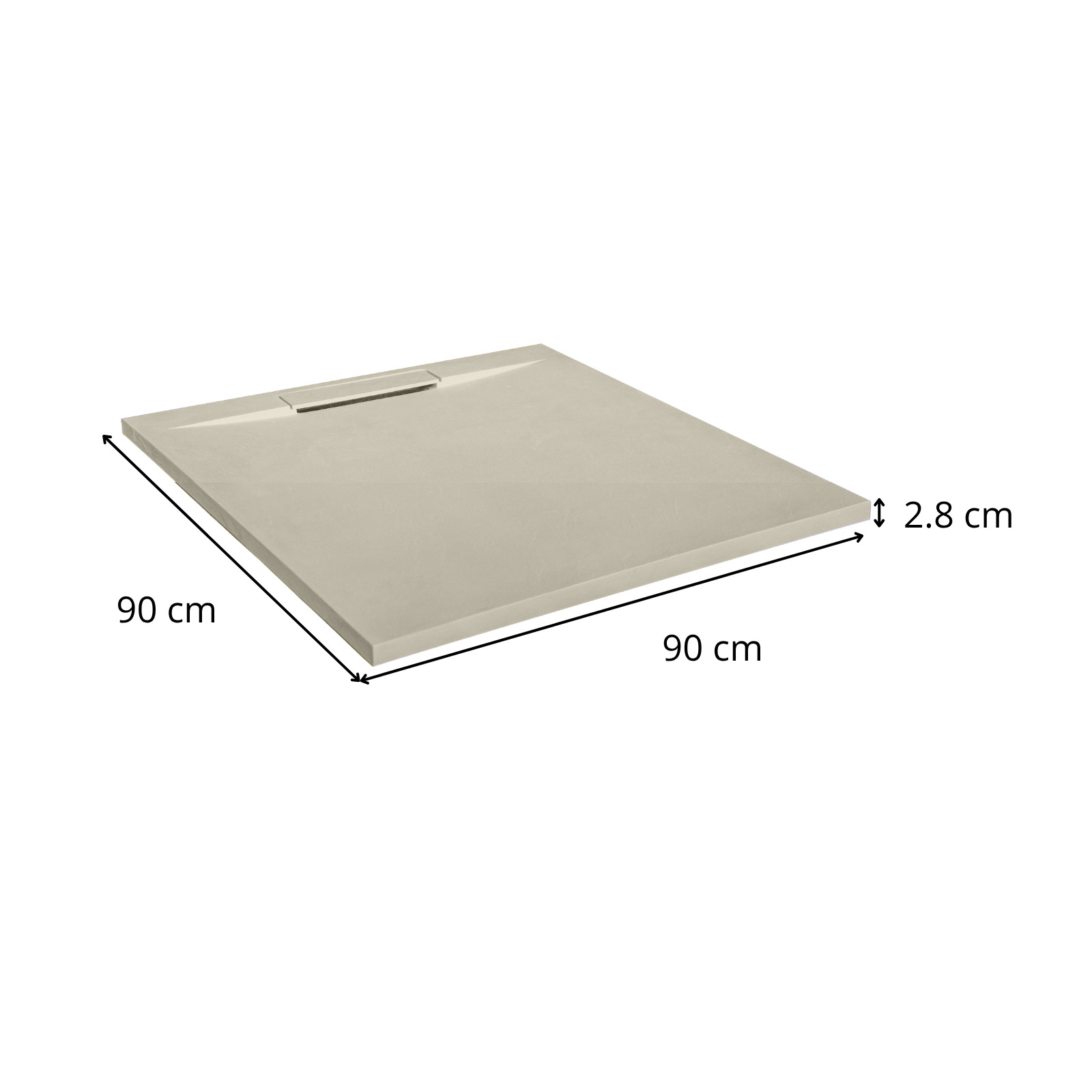 Receveur de douche aspect pierre extra-plat sable