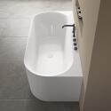Baignoire murale blanche 170cm en acrylique Lucite® - Livrée complète