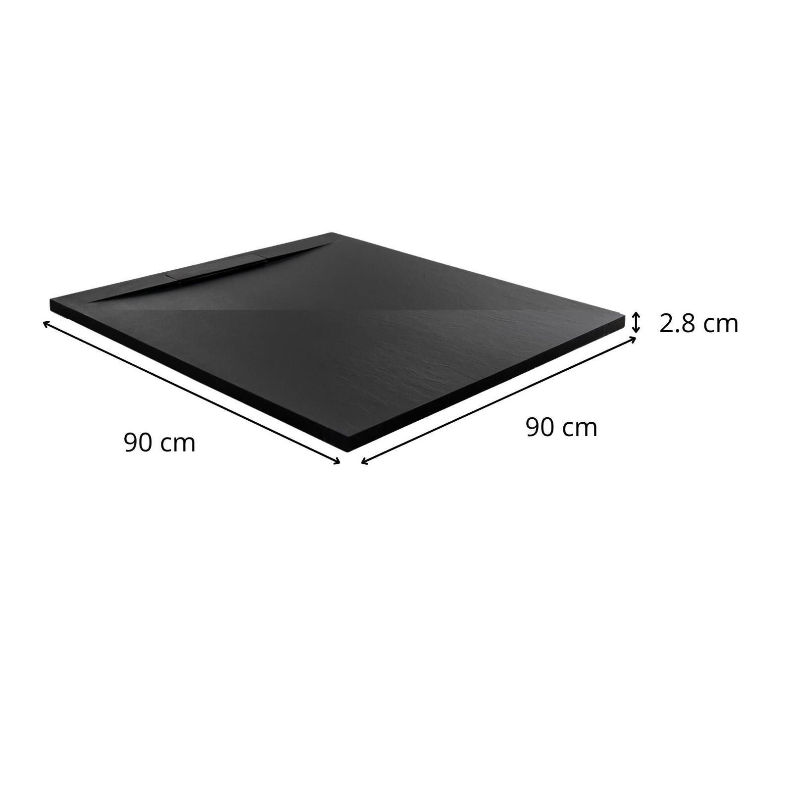 Receveur de douche aspect pierre extra-plat 120x80cm