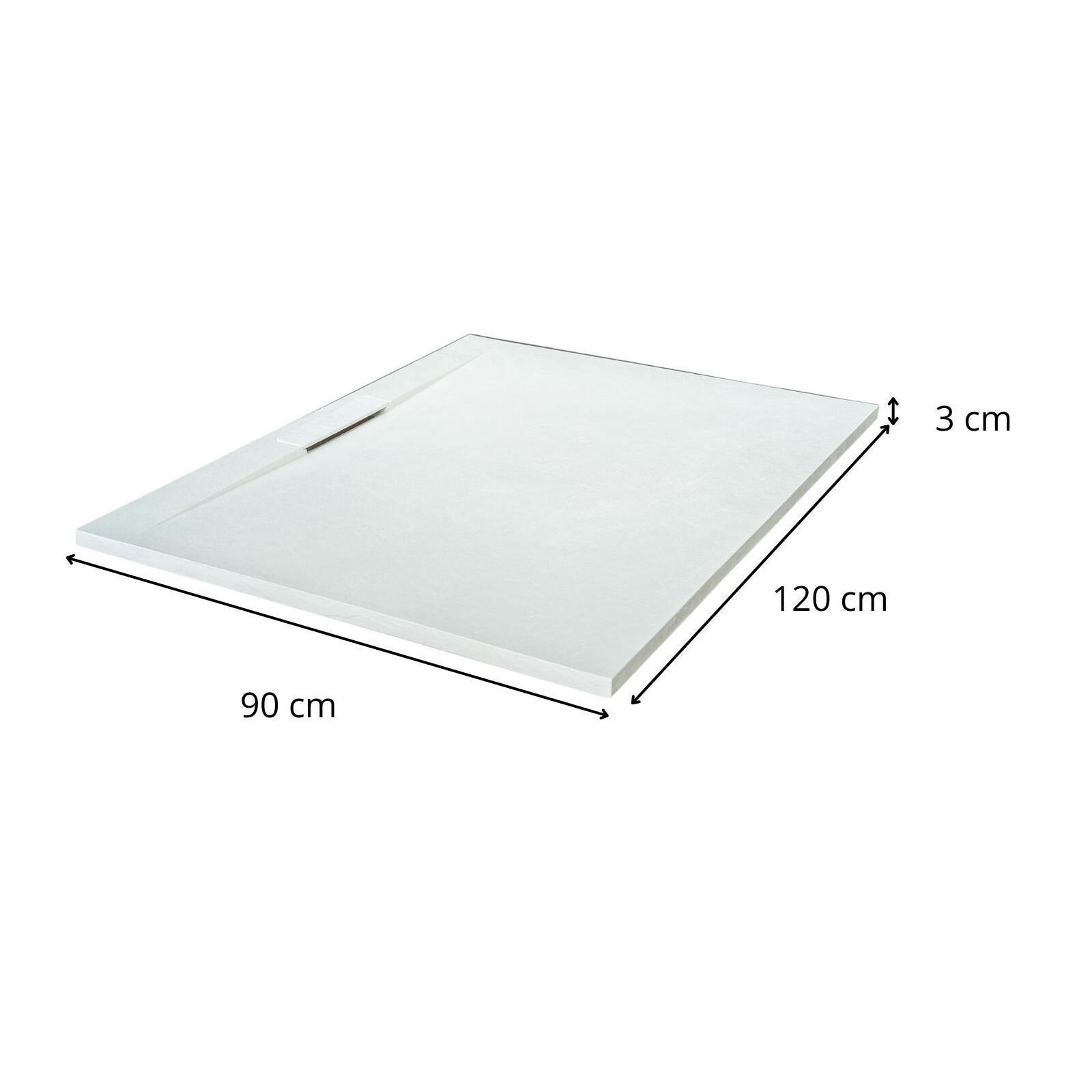 Receveur de douche mural aspect ardoise extra-plat 140x90cm