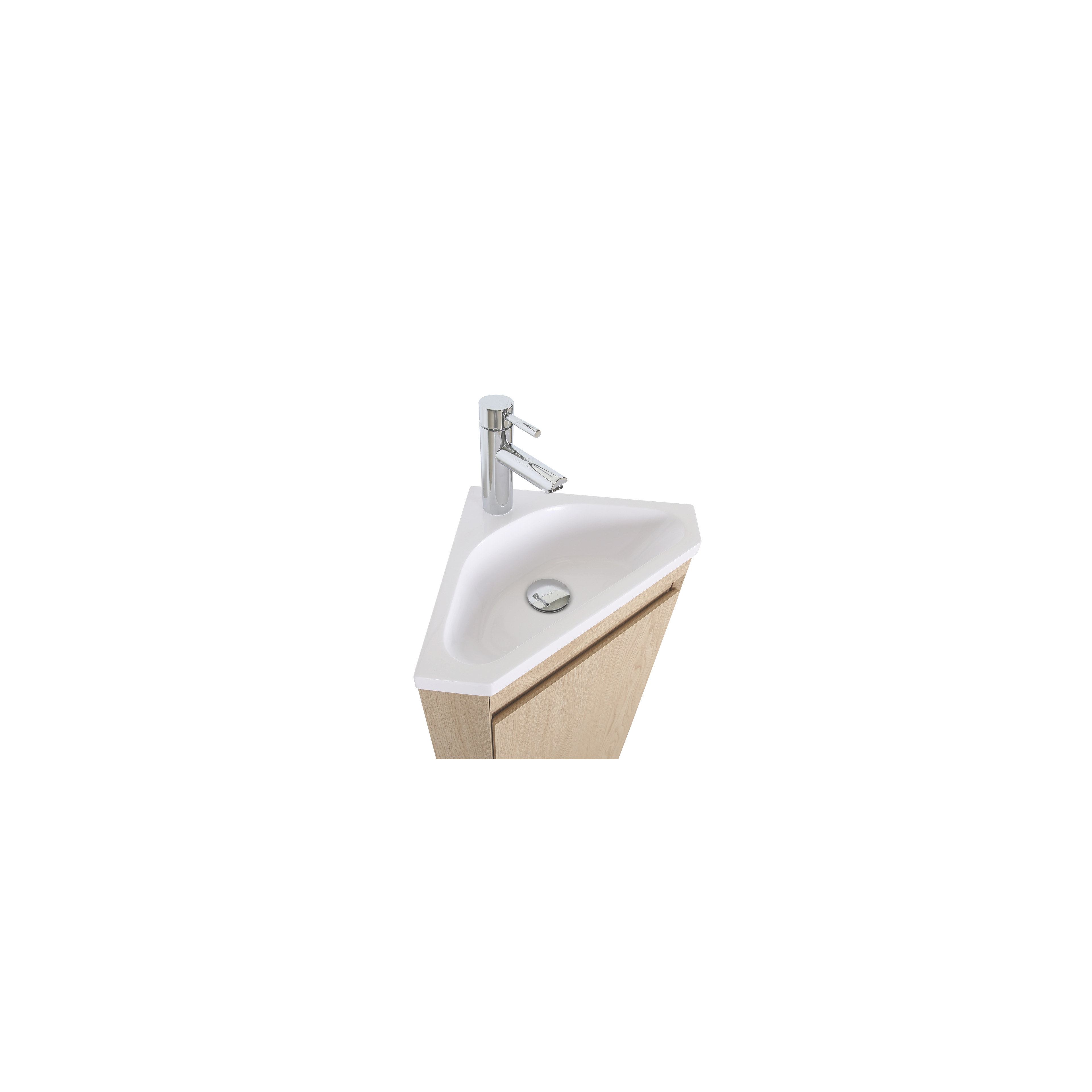 Mob-in - Sorrento Hoekwastafel - Omkeerbare Deur, Links En Rechts - 36,5x36,5x52 Cm