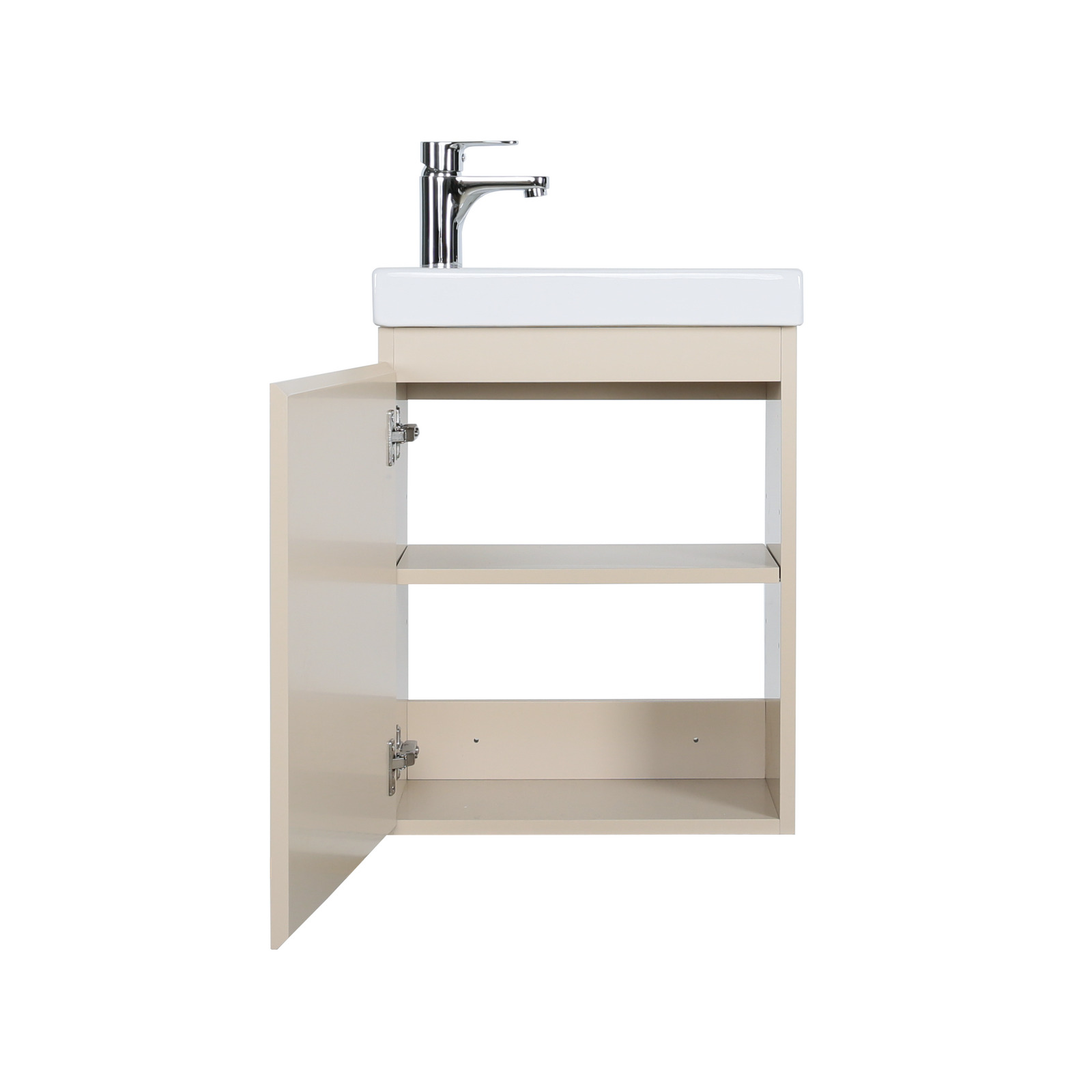 Ensemble lave-mains suspendu avec robinet noir