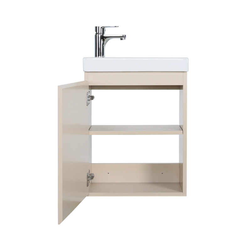 Ensemble lave-mains suspendu avec robinet noir