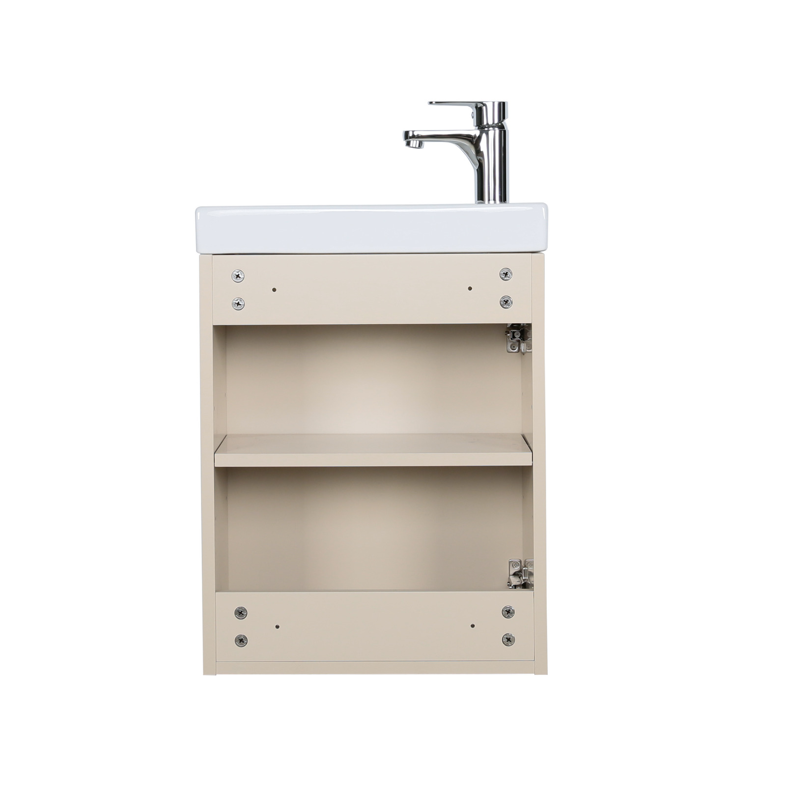 Ensemble lave-mains suspendu avec robinet noir
