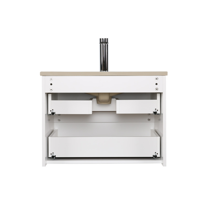 Meuble simple vasque suspendu 60cm - avec plan vasque céramique