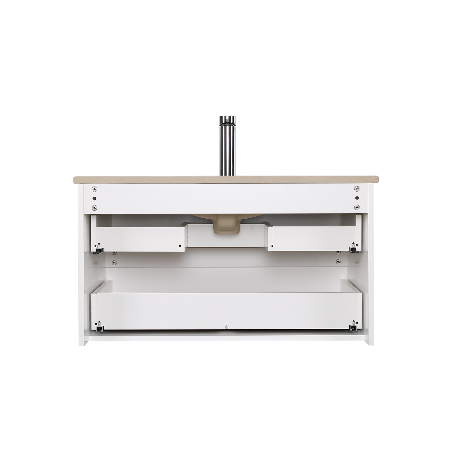 Meuble simple vasque suspendu 80cm - avec plan vasque céramique