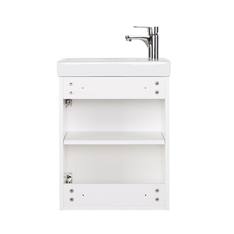 Ensemble lave-mains suspendu avec robinet noir