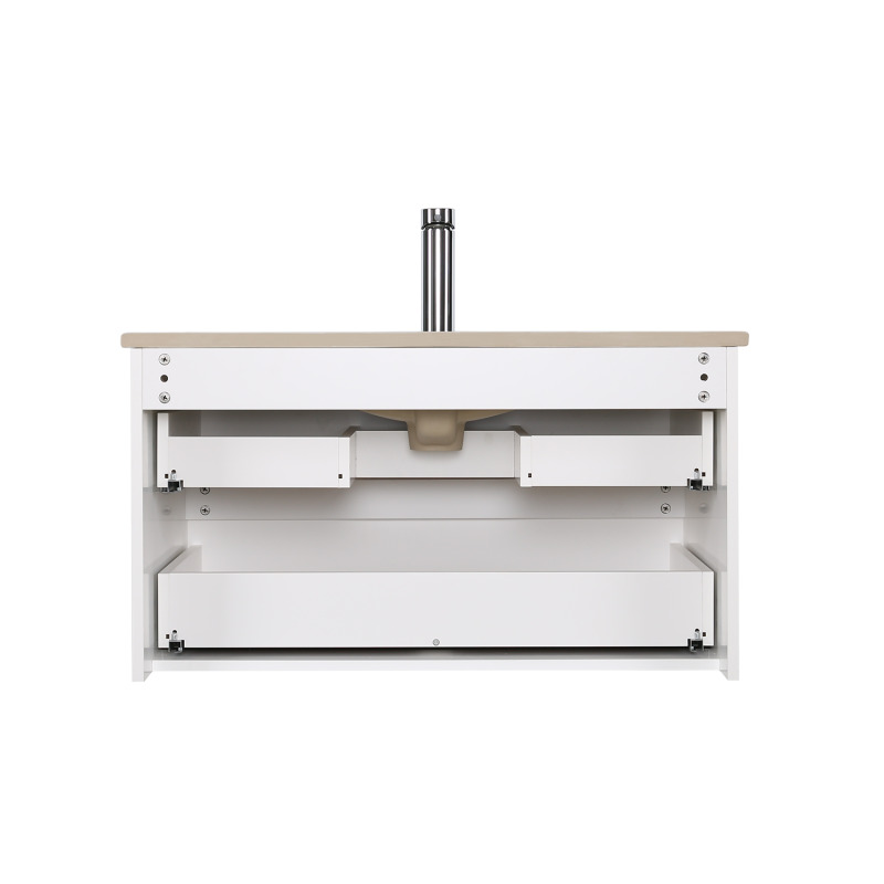 Ensemble meuble simple vasque 80cm décor chêne + vasque + robinet + miroir + colonne