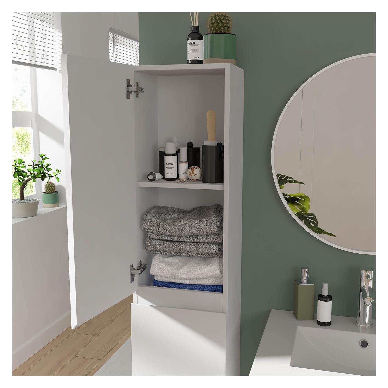 Ensemble meuble double vasque blanc  120cm + vasque + 2 miroirs + 2 robinets chromés + colonne