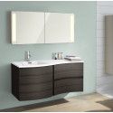 Armoire de toilette frêne double miroir + éclairage LED L120 TIGA Armoire de toilette frêne double miroir + éclairage LED L120 TIGA