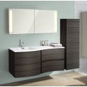 Armoire de toilette frêne double miroir + éclairage LED L120 TIGA Armoire de toilette frêne double miroir + éclairage LED L120 TIGA