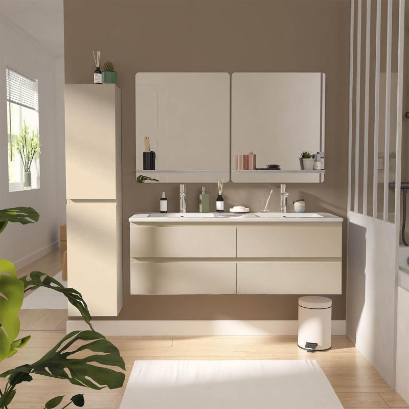 Meuble sous vasque suspendu 120cm - pour plan bois ou plan céramique