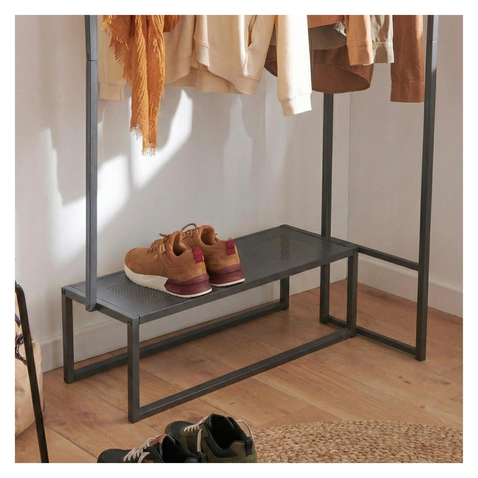 Portant vêtements métal noir 80x165cm