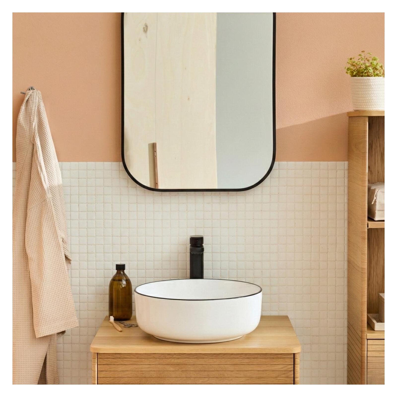 DIEGO VSQ A POSER ROND BLC/NOIR CERAM