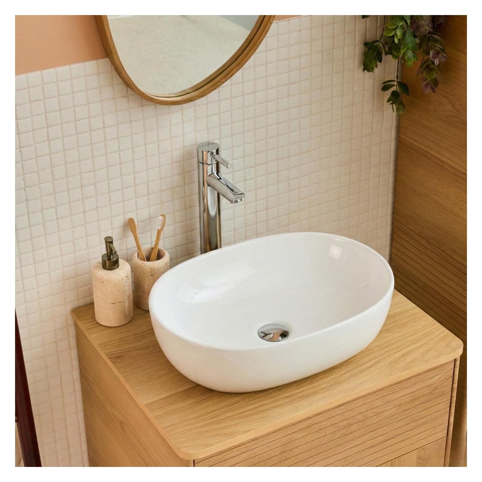 VASQUE PORTO OVALE SANS PLAGE DE ROBINETTERIE