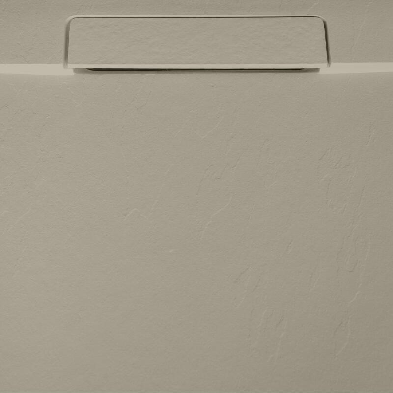 Receveur de douche aspect pierre extra-plat sable - Bonde incluse