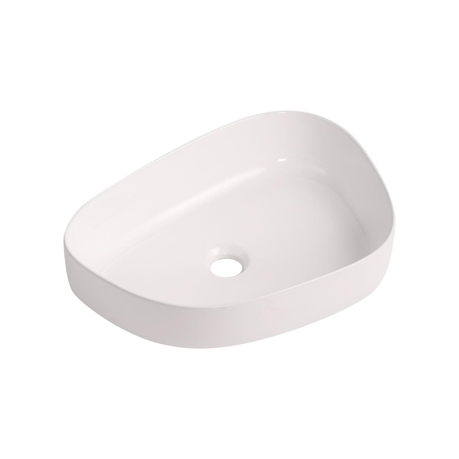 Vasque à poser galet en céramique 48x35,5cm