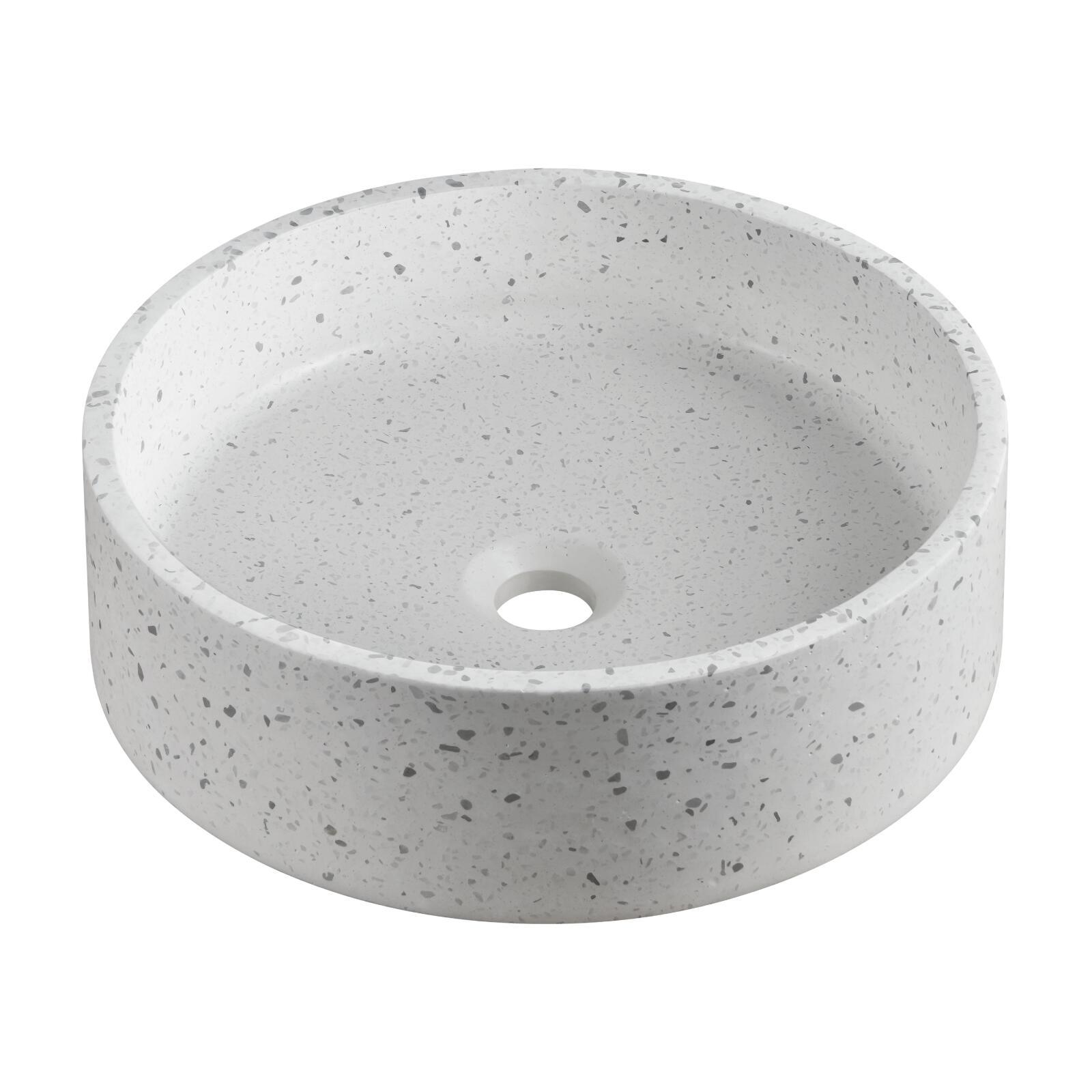 Vasque à poser ronde en terrazzo 38cm