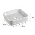 Vasque à poser rectangulaire en terrazzo 45x38cm