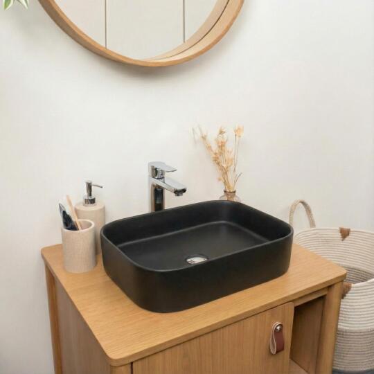 Vasque à poser rectangle en céramique 45x38cm