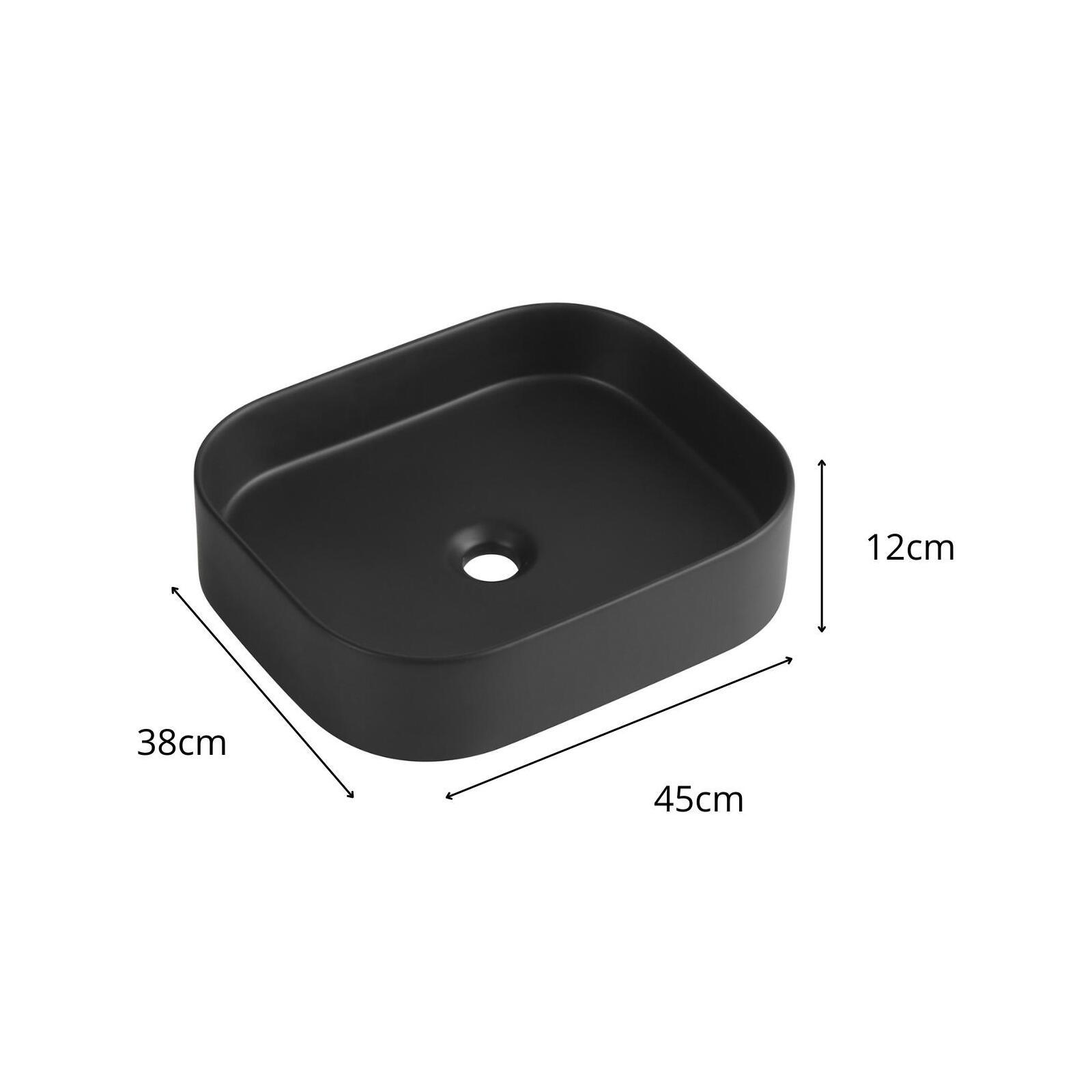 Vasque à poser rectangle en céramique 45x38cm