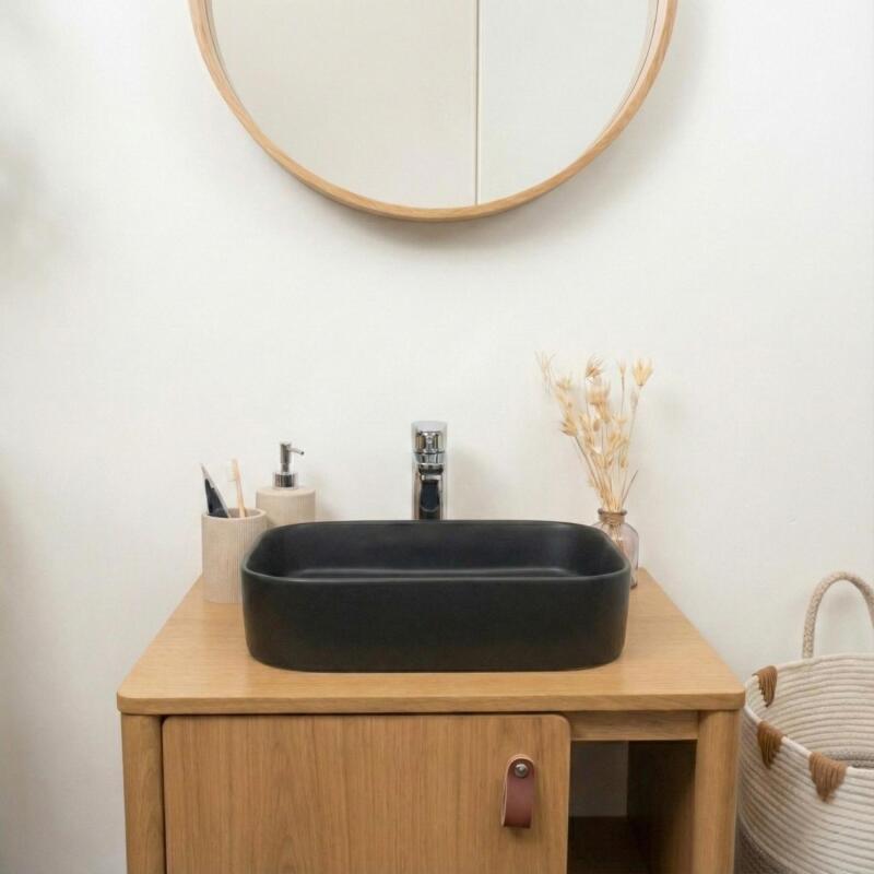 Vasque à poser rectangle en céramique 45x38cm