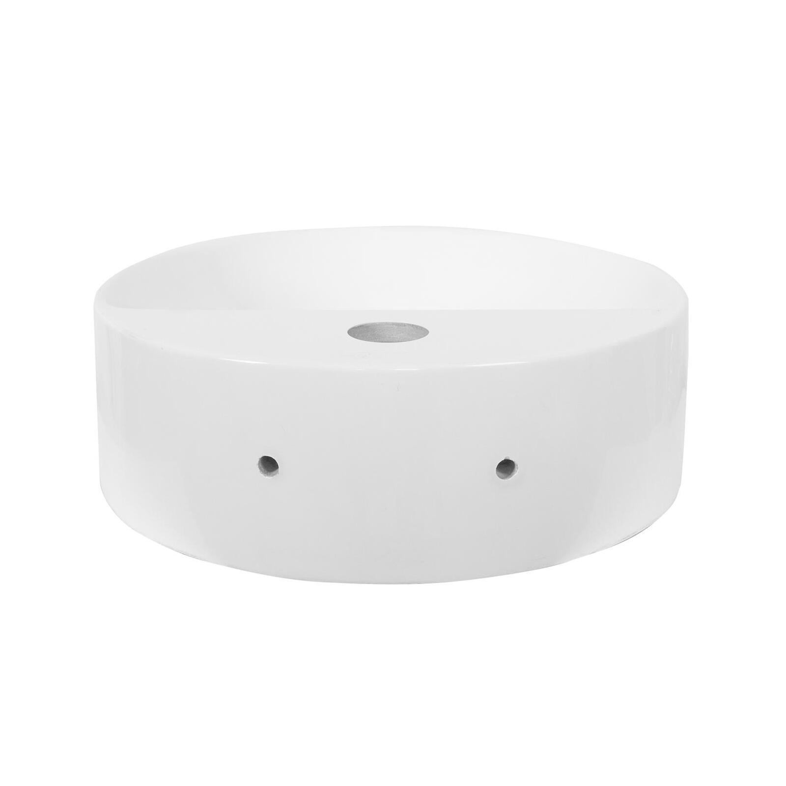 Vasque à suspendre ou à poser  ronde en résine blanche 36cm